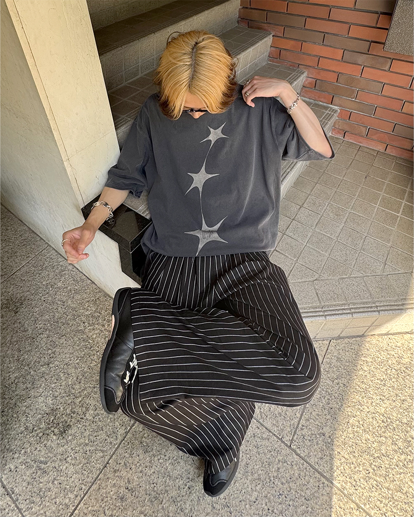 ourlegacy zigzag パンツ ZIGZAG STRIPE WIDE-LEG TROUSERS ジグザグストライプワイド