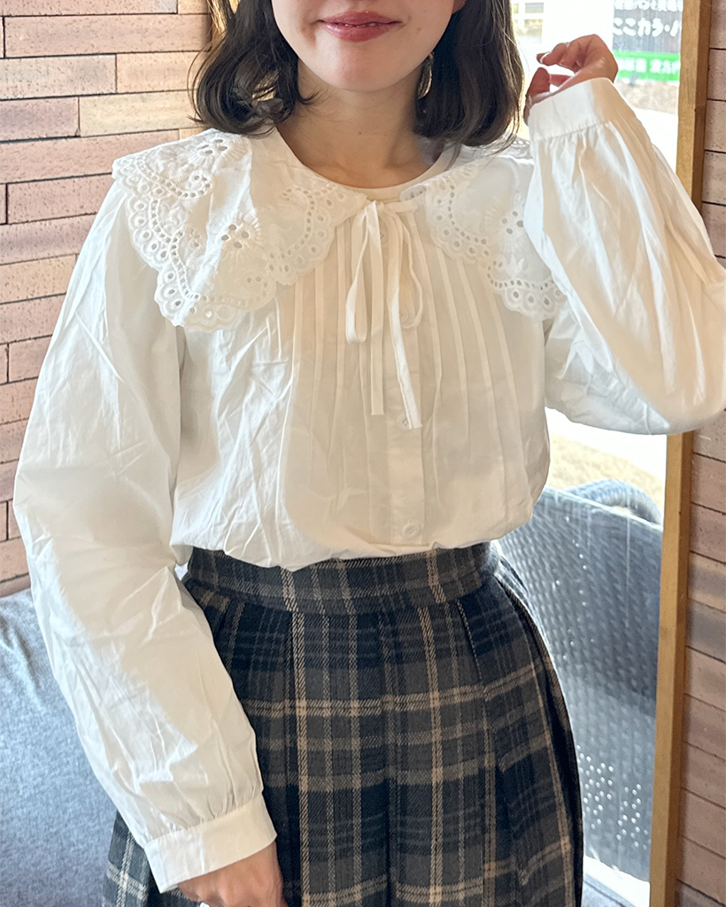 ノンノンドール ブラウス レース袖 レース襟 楽天市場】ブラウス Lolita ロリータ ゴシック＆ロリータ シフォン