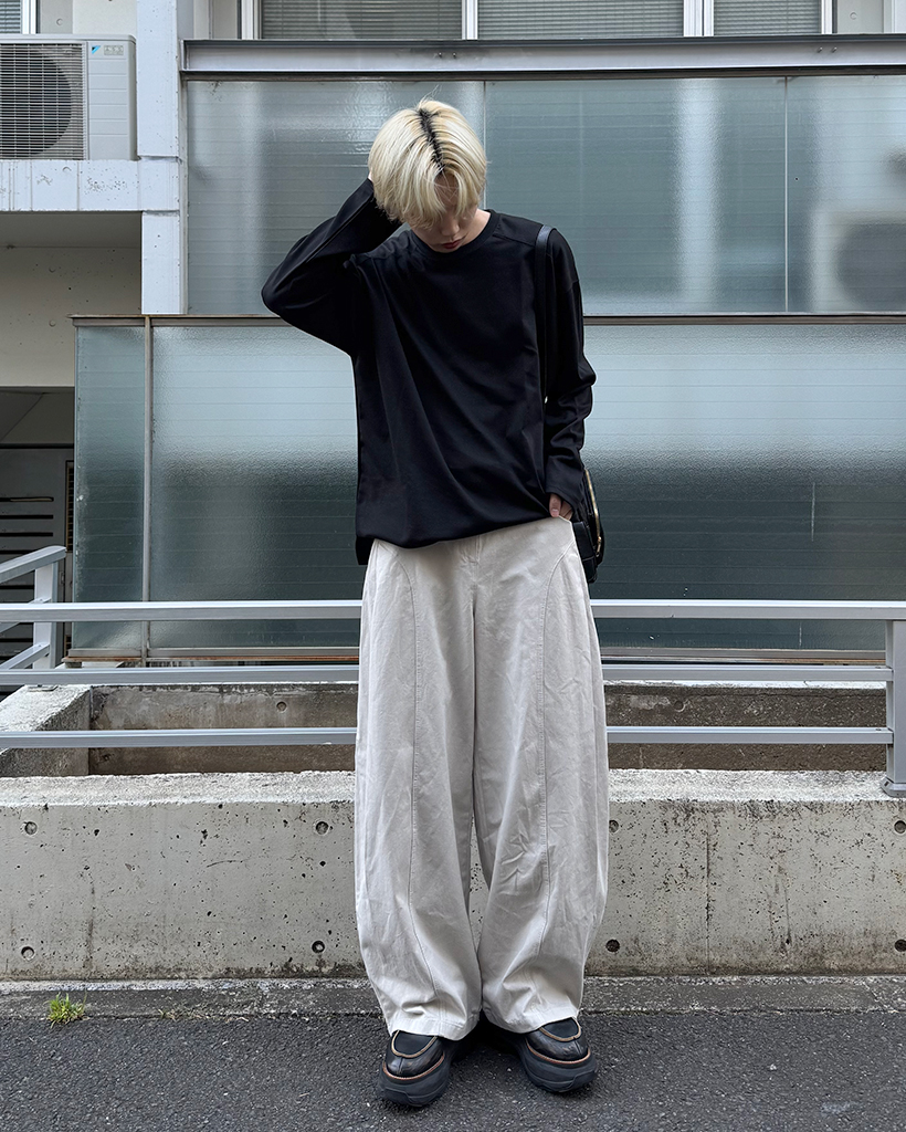 PAIN LOVE ワイドパンツ ホワイト ユニセックス)バルーンフィットワイドパンツ | ファッション通販