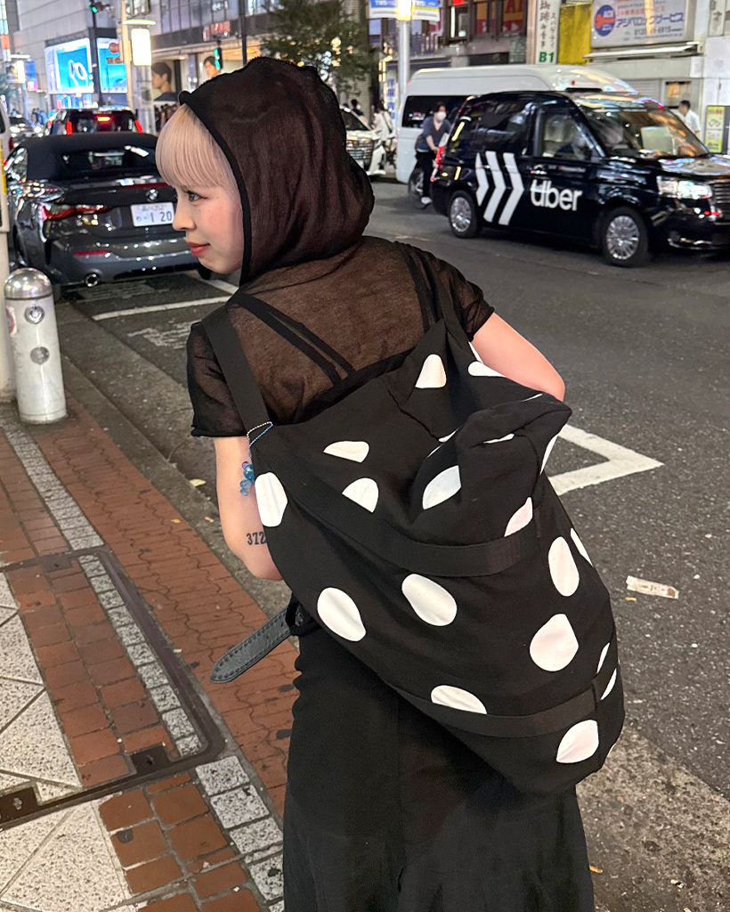 ブラックドットパターンバックパック リュックサック | Atsuta Online Shop
