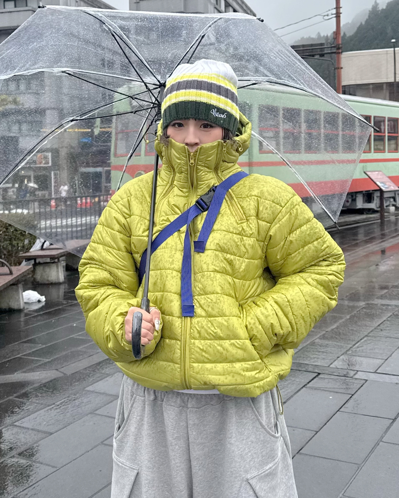 中綿ジャケット　ライムグリーン nugu ユニセックス)2WAYフード軽量中綿ジャケット | ファッション通販サイト