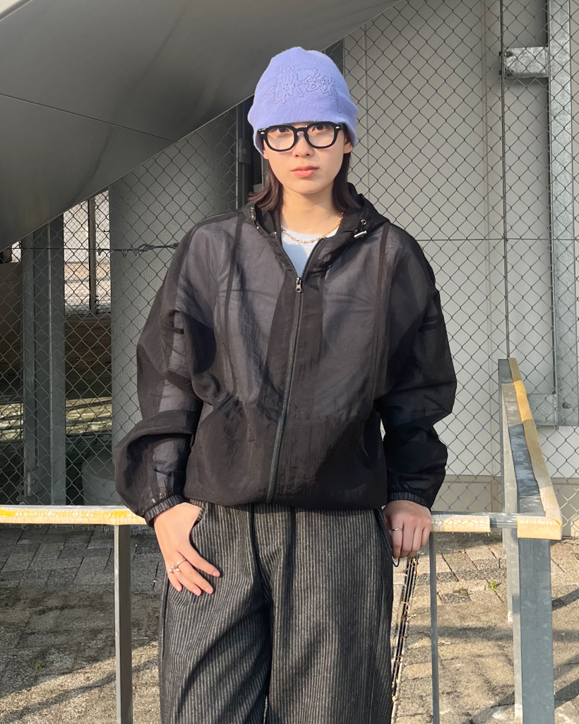 ユニセックス)メッシュフードウィンドブレーカージャケット