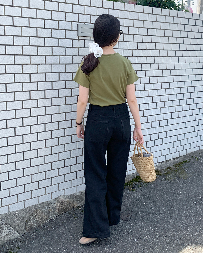 Bonjour Sagan チノパン ウエスト配色チノパンツ レディース