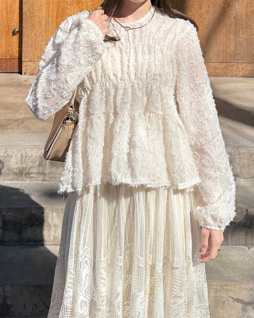 フラワーレースブラウス | ファッション通販サイト NUGU