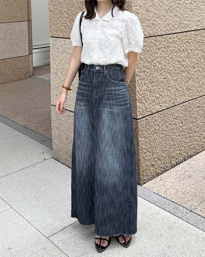 Muse デニムロング デニムロングフレアスカート | ファッション通販サイト NUGU