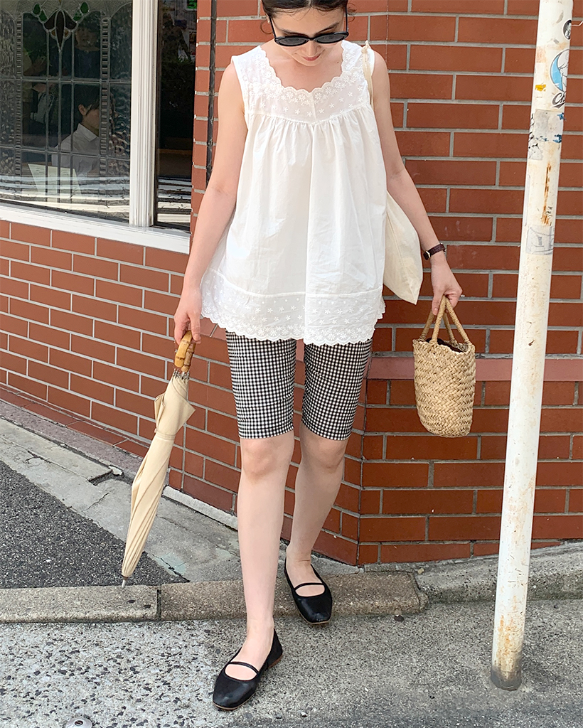 V12 チェックパンツ　サイズL ページュ チェックバイカーパンツ | ファッション通販サイト NUGU