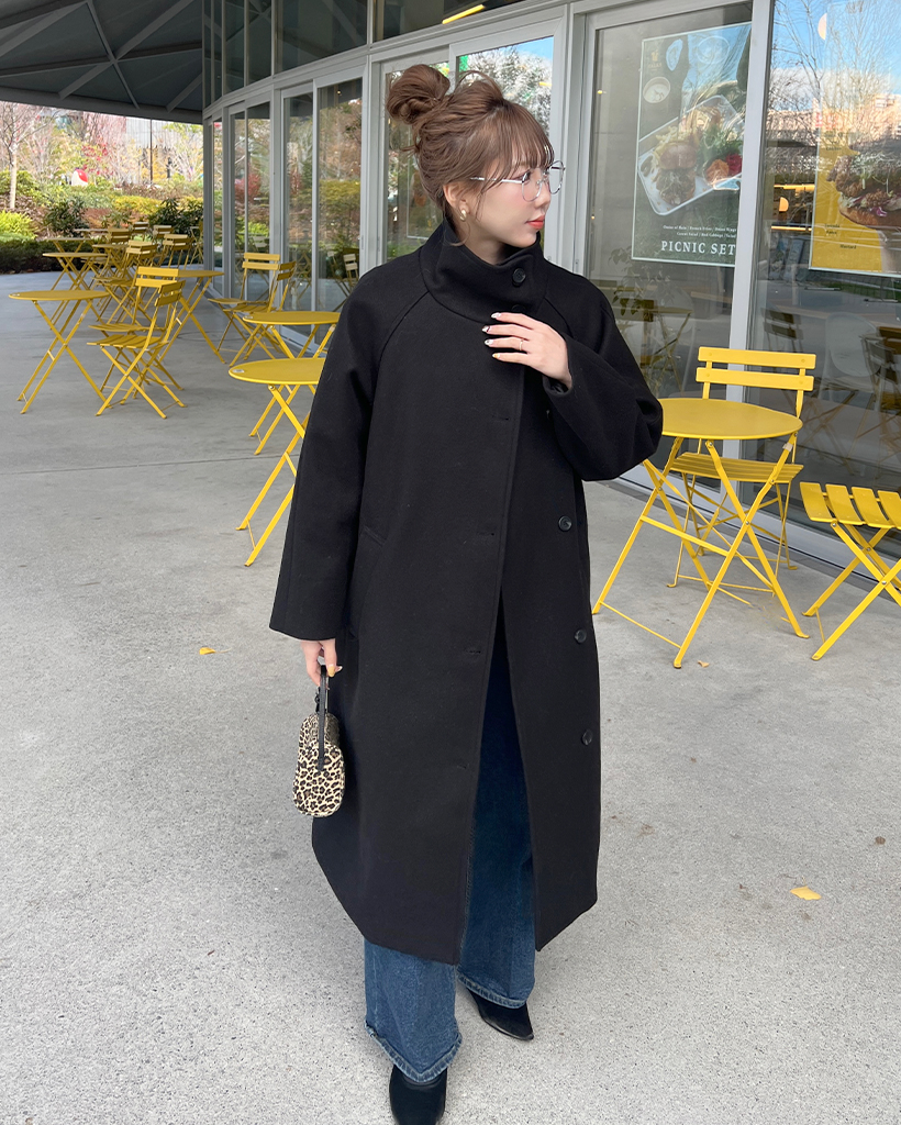 ハイネックベルトロングコート | ファッション通販サイト NUGU