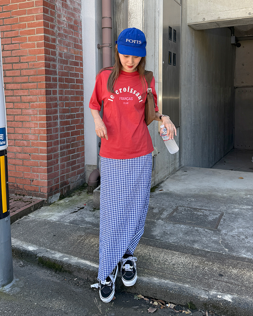 再値下げmin baggage 完売ギンガムチェック柄suzuranbag ギンガムチェックコットンスカート【残り1点】 | ALL | OBLI