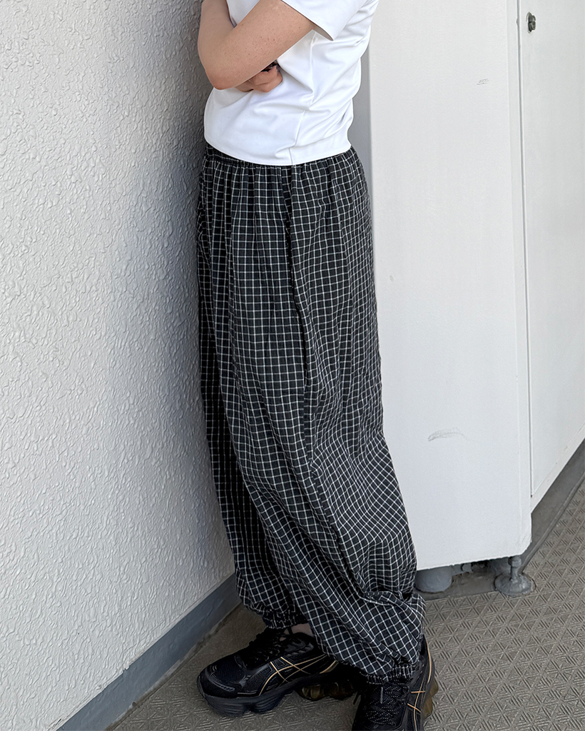 チェックパターンジョガーパンツ | ファッション通販サイト NUGU