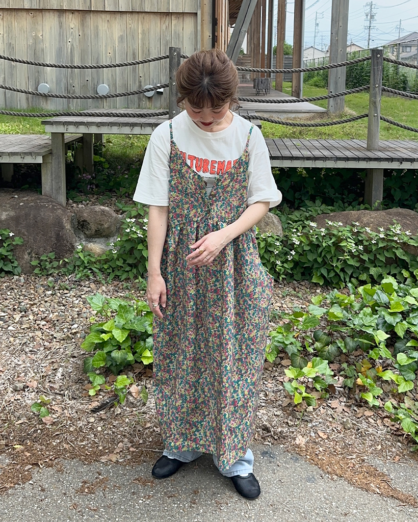 ヴィンテージフラワースリーブレスワンピース | ファッション
