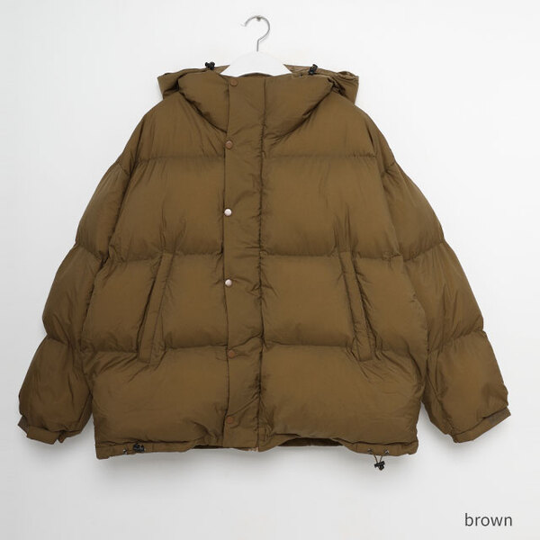 さく【PINUE】ニットコンビダウンジャケット（brown） ダウンジャケット | ファッション通販サイト NUGU
