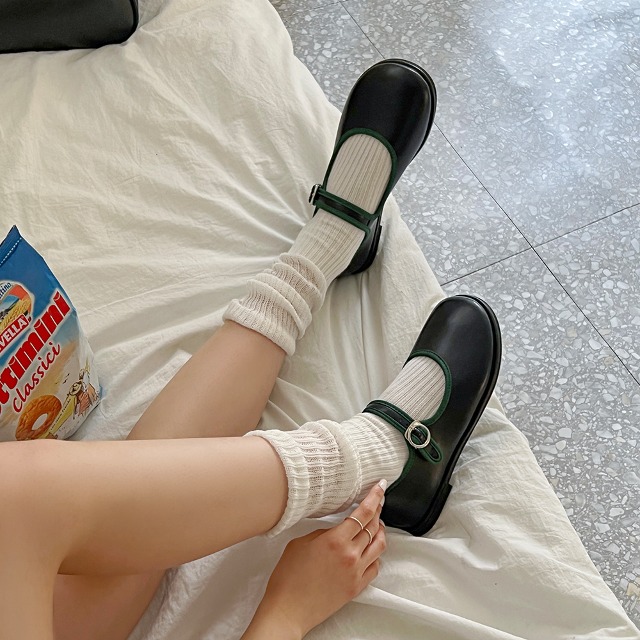 ラウンドフラットシューズ(1cm)