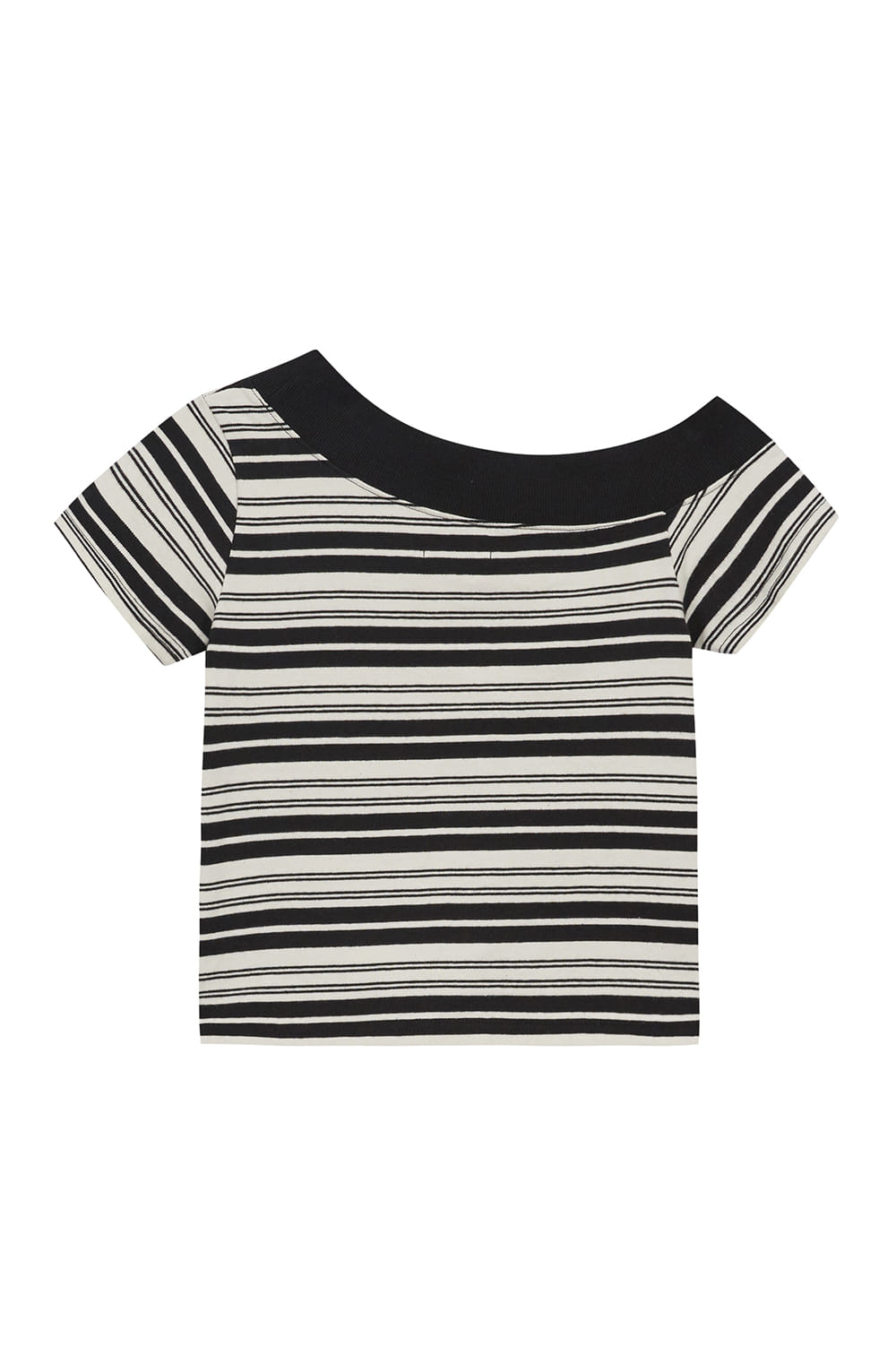 送料・関税込 ●ILLIGO●25SS ONE SHOULDER STUD STRIPE TOP One Shoulder Stud Stripe Top Black Ivory | ファッション通販