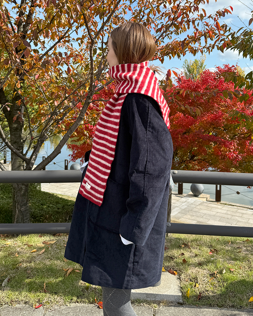 カラーボーダーマフラー | ファッション通販サイト NUGU