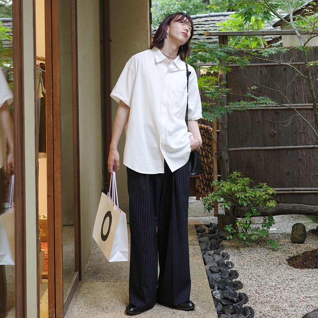 ストライプストレートスラックス | ファッション通販サイト NUGU