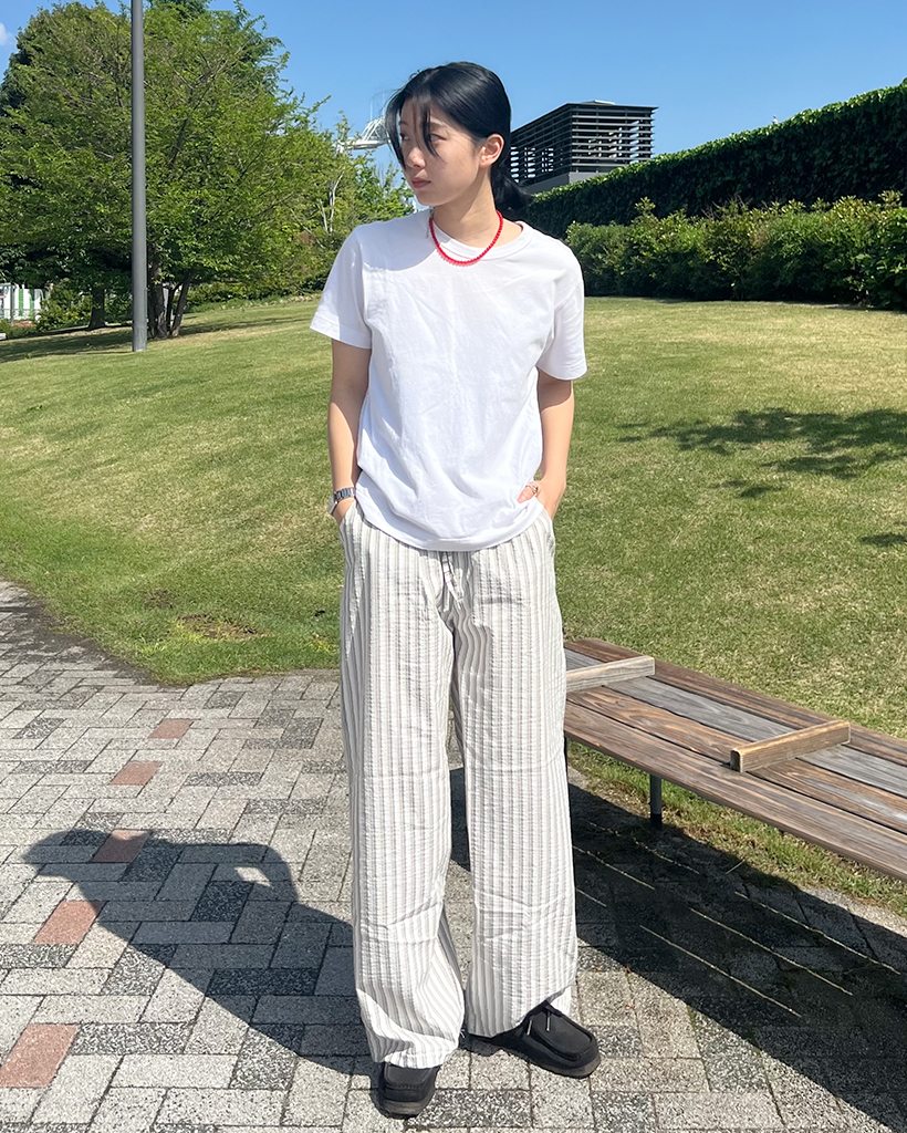 ユニセックス)ストライプワイドパンツ | ファッション通販サイト