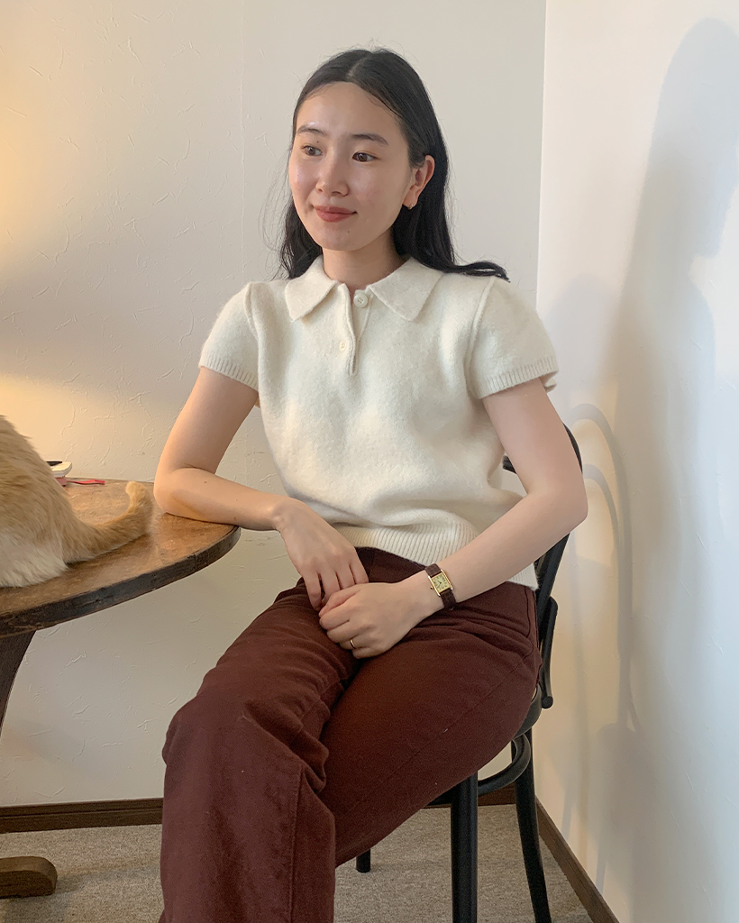 クロップドカラーショートスリーブニット | ファッション通販