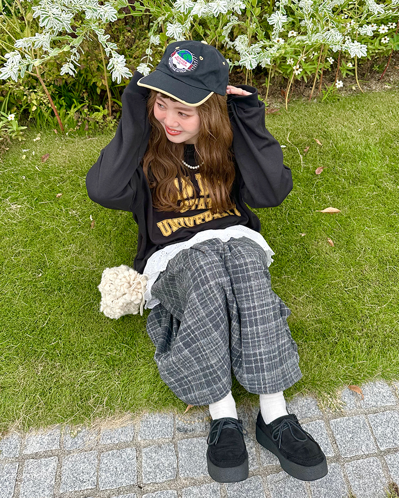 ウールチェックプリーツロングスカート | ファッション通販サイト NUGU