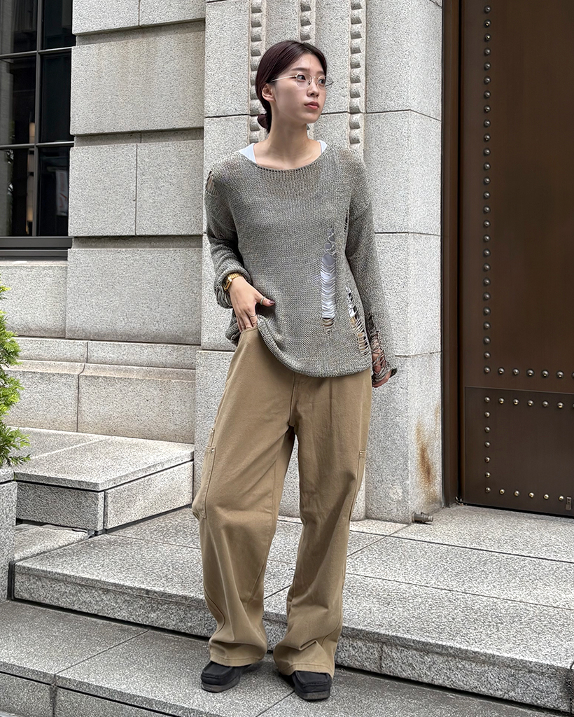 PGG ワイドパンツ zip wide pants／ジップワイドパンツ（その他パンツ）｜CODE A（コード