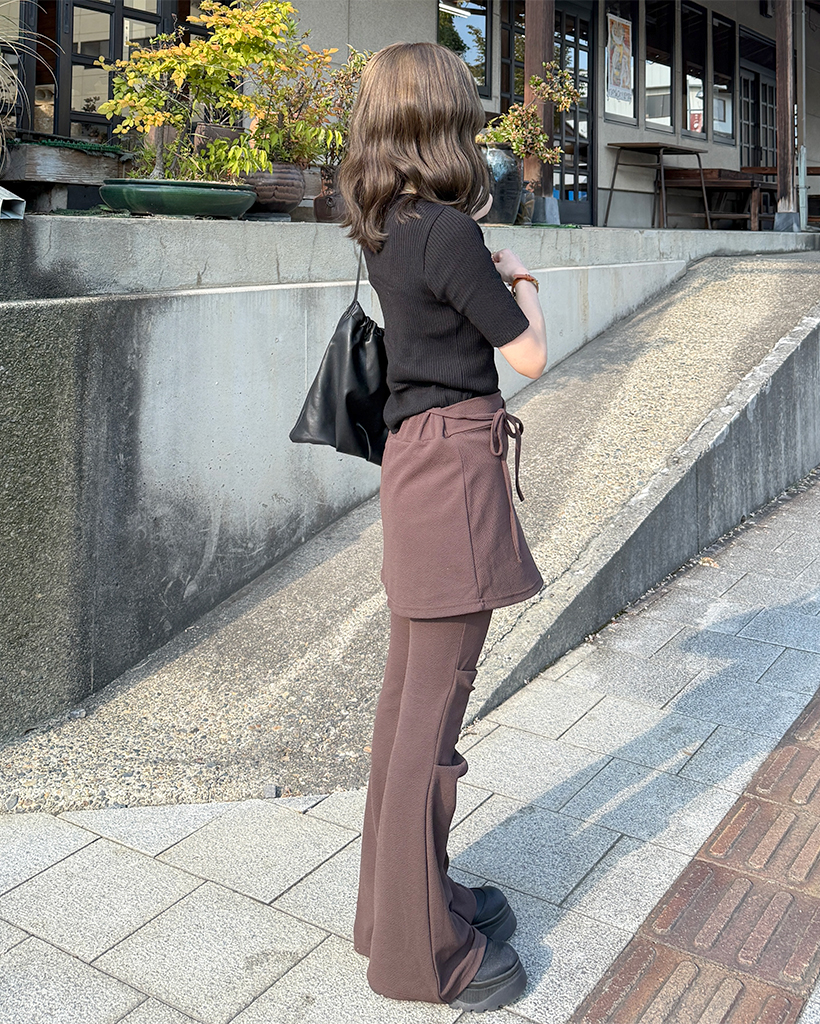 スカート付きブーツカットパンツ | ファッション通販サイト NUGU