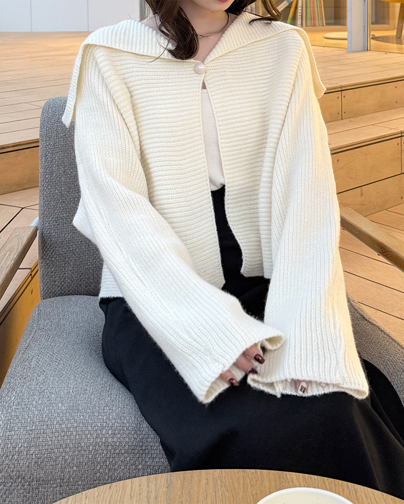 ショートワンボタンカーディガン | ファッション通販サイト NUGU