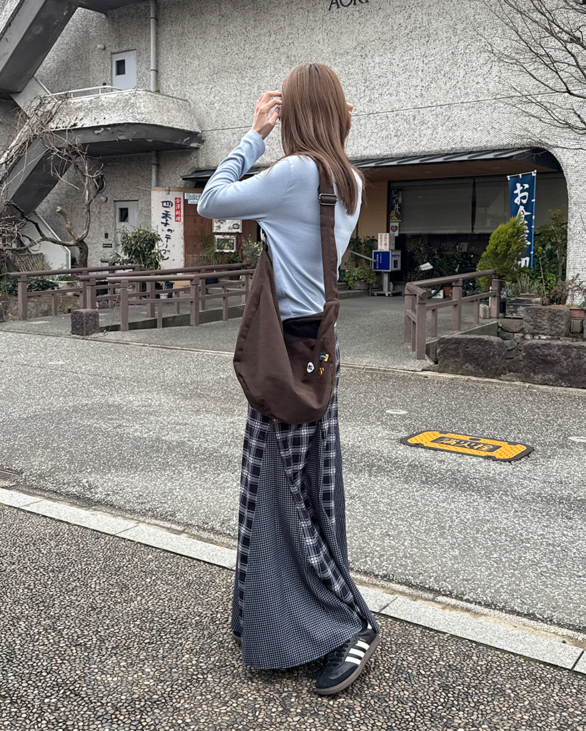 スリットチェックロングスカート | ファッション通販サイト NUGU