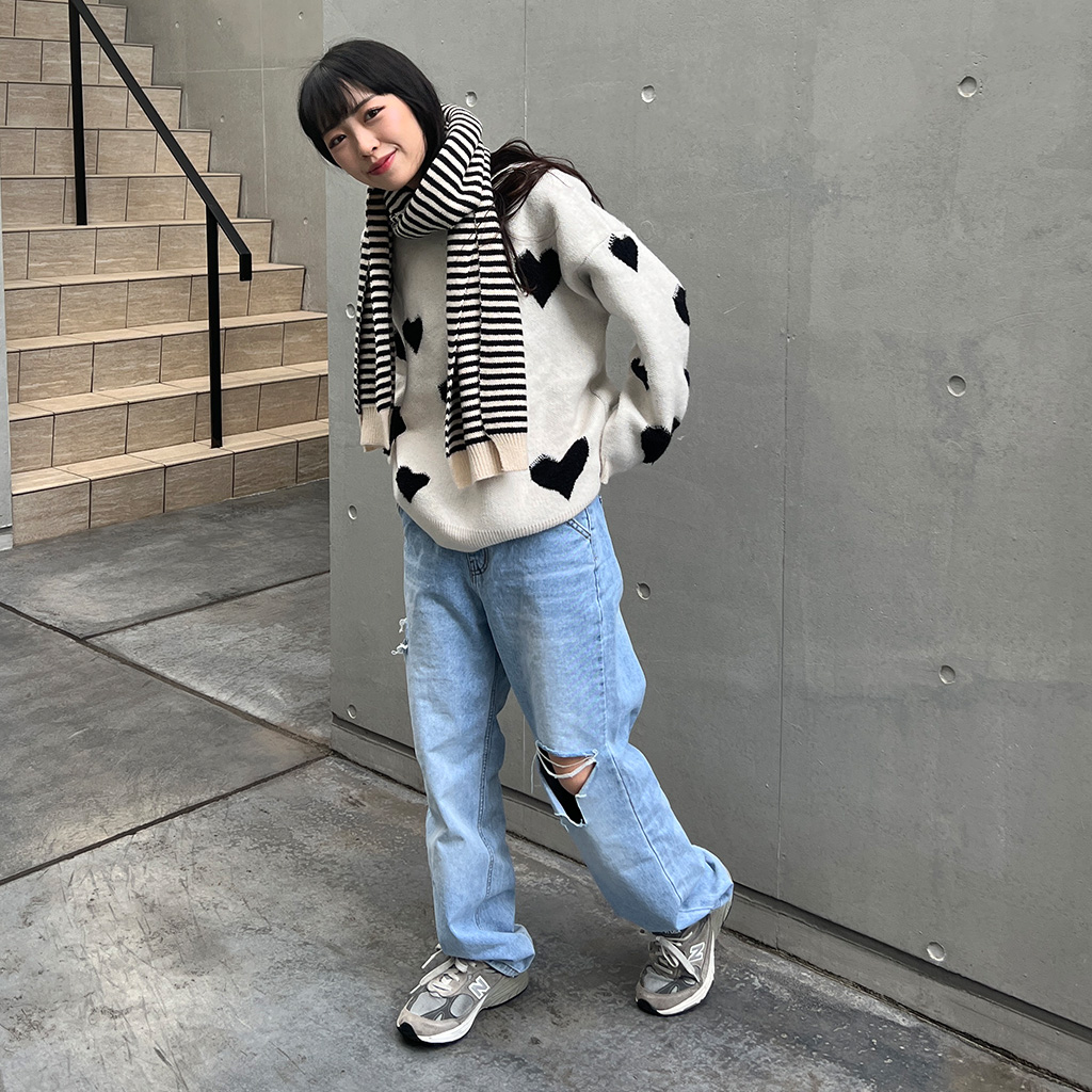 【BLACKUP】ブノンダメージワイドデニムパンツ BLACKUP｜ブラックアップのデニムパンツ（ワイド・ルーズ）通販