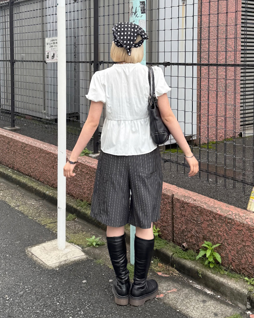フリルレイヤードストライプハーフパンツ | ファッション通販