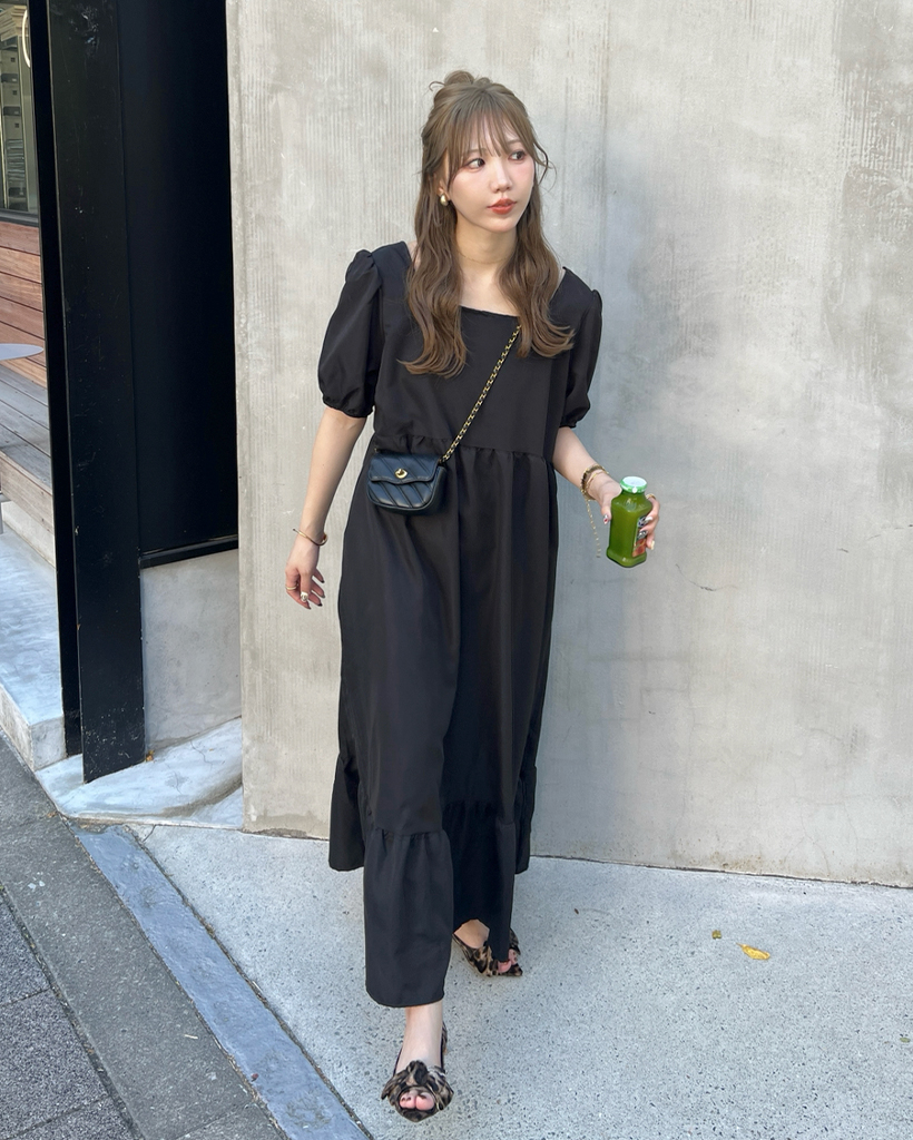 スクエアネックロングワンピース | ファッション通販サイト NUGU