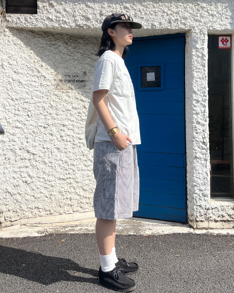 ユニセックス)ストライプハーフパンツ | ファッション通販サイト