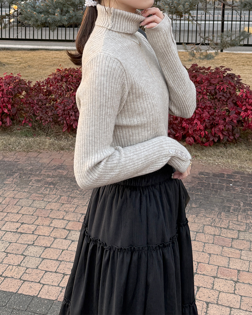 スリムリブタートルネック | ファッション通販サイト NUGU