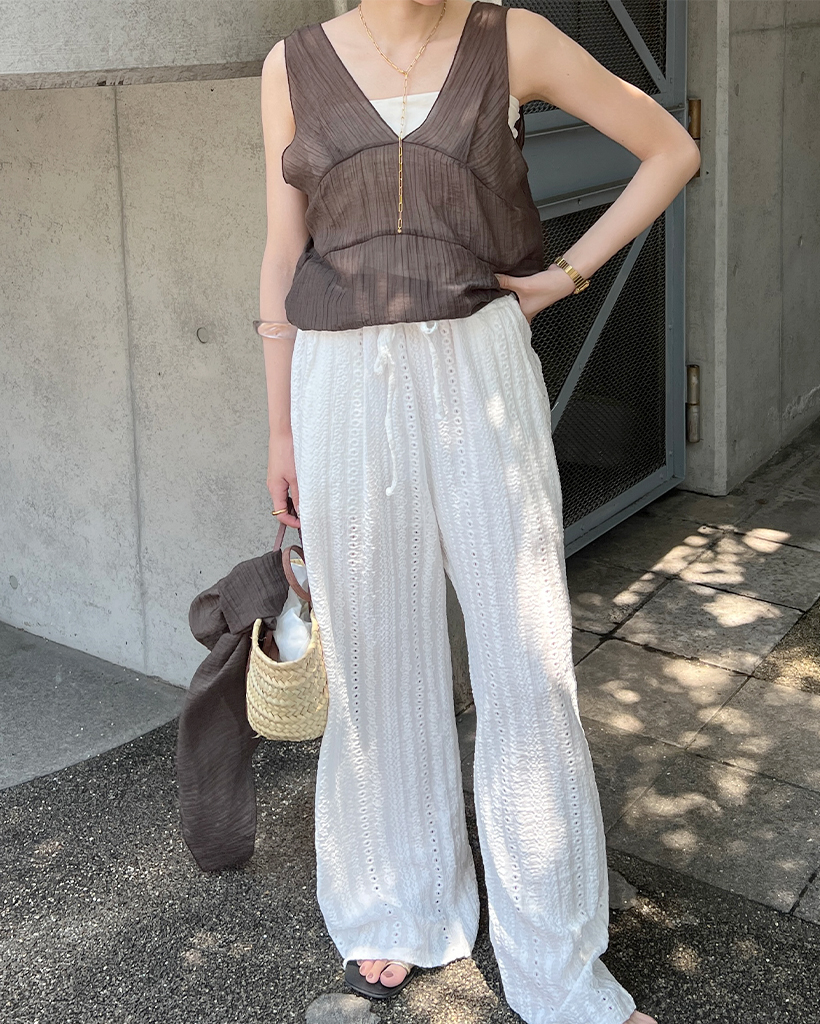 パンチングシースルーパンツ | ファッション通販サイト NUGU