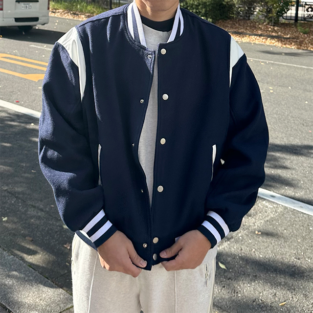 ビンテージ60sバーシティジャケット USED/VTG 60-70s Whiting LOS ANGELES 袖レザー バーシティ