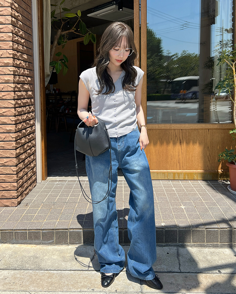 ウォッシュワイドデニムパンツ | ファッション通販サイト NUGU