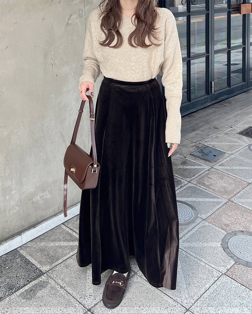 ベルベットマキシスカート | ファッション通販サイト NUGU