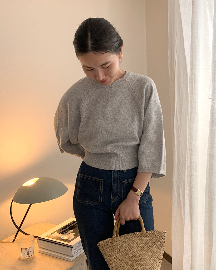 たんたん　OHGA ベージュ ラクーンニット たんたん様専用 OHGA ベージュ ラクーンニット - メルカリ