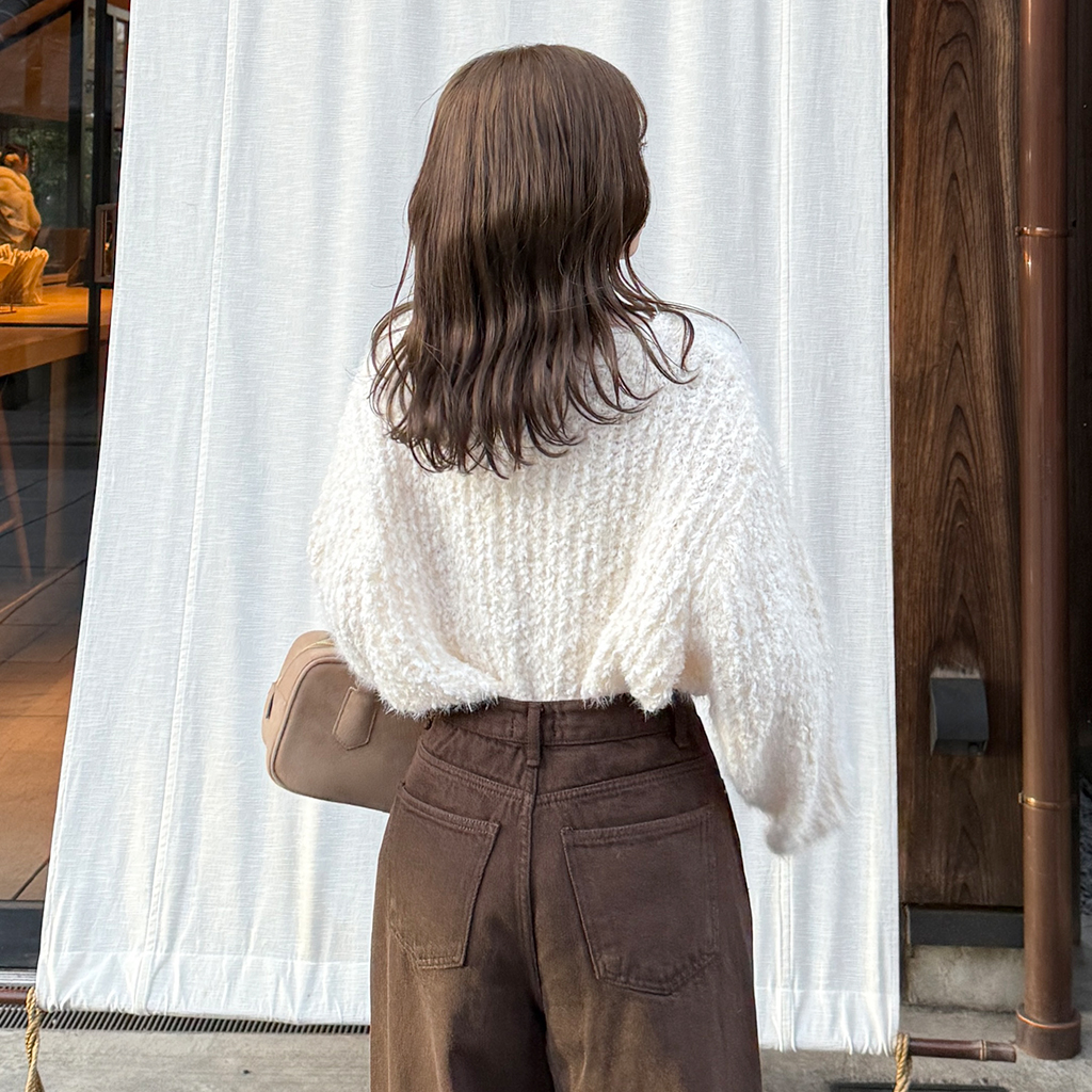 ブークレディテールVネックニット | ファッション通販サイト NUGU