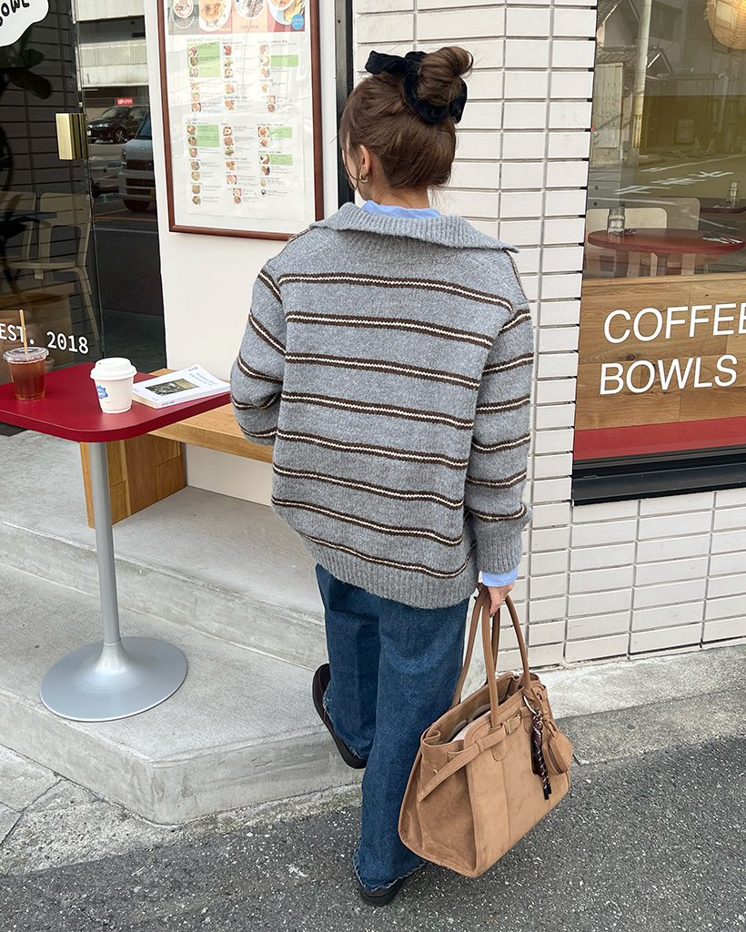 カラーボーダーニット | ファッション通販サイト NUGU