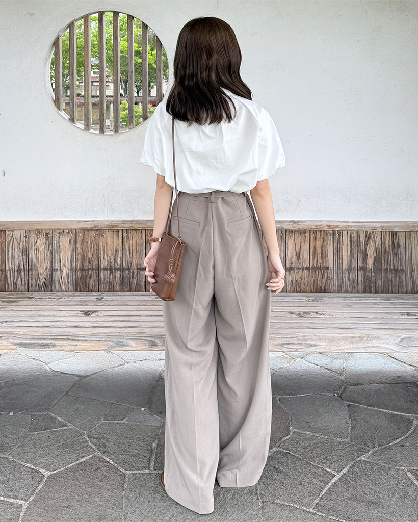 ATTACHMENT ベルト付きワイドパンツ セール】ベルト付きワイドパンツ（その他パンツ）｜N.s（エヌ