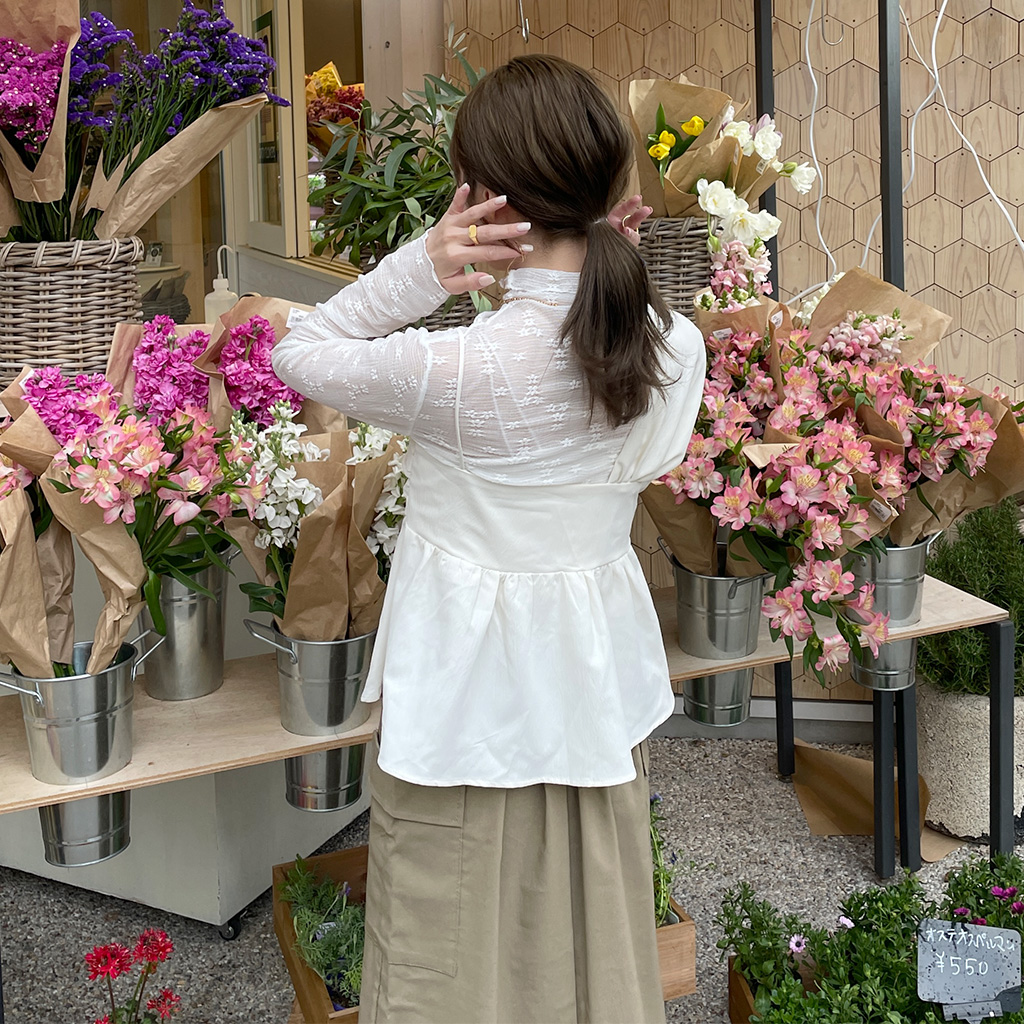 ☆巳358 ☆ GUCCI ブラウス リボン コットン ポプリ GUCCI（グッチ）の「Gucci - リボン装飾 ポプリンシャツ - women