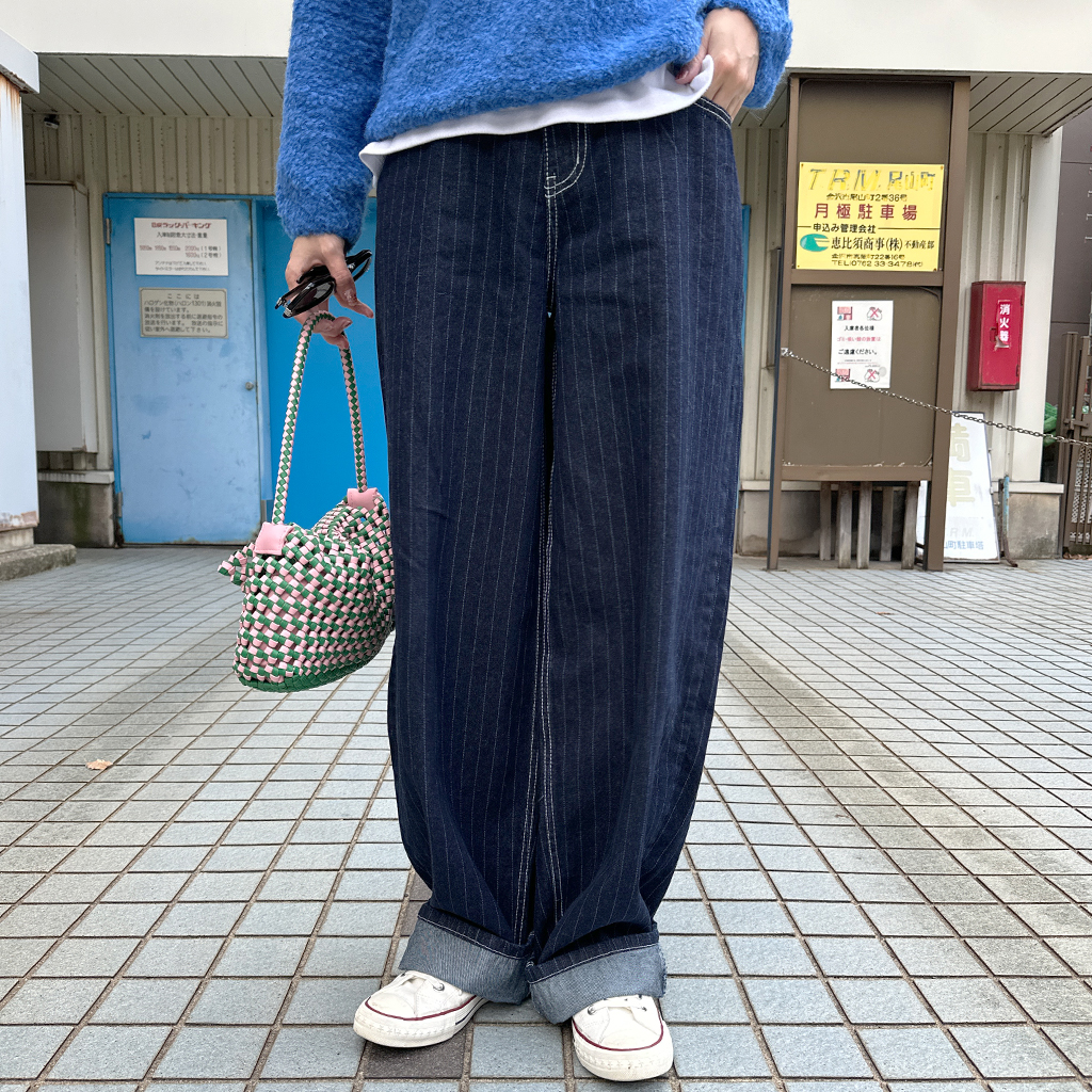 Lig. ワイドデニム ステッチラインワイドフィットデニムパンツ | ファッション通販