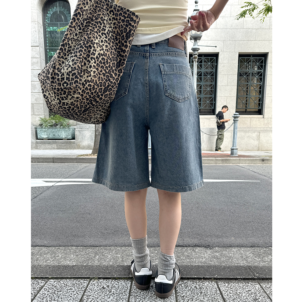 PRADA スタイリッシュ デニム バミューダパンツ 関税込☆VIP価格【PRADA】デニム バミューダショーツ