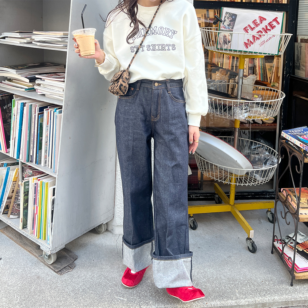 AMERI HEM FRINGE EGG DENIM PANTS 25インチ AMERI HEM FRINGE EGG DENIM PANTS 25インチ