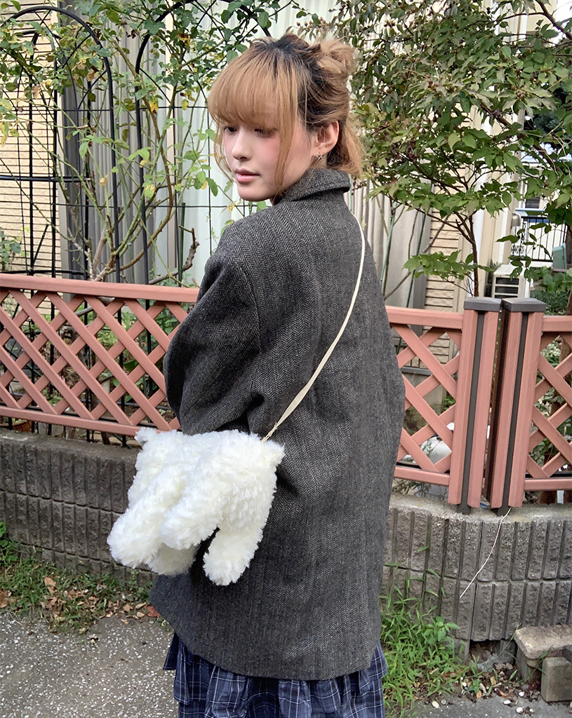 ユニセックス)オーバーフィットヘリンボーンジャケット | ファッション