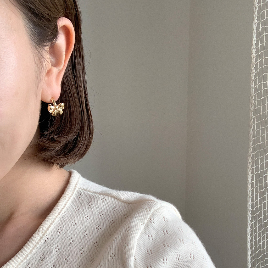 リボンリングピアス | ファッション通販サイト NUGU