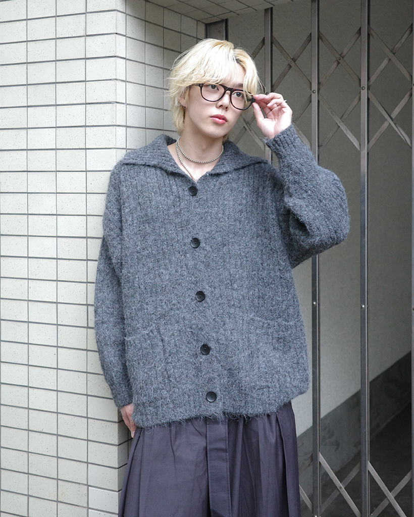 ユニセックス)リブタートルネックカーディガン | ファッション通販