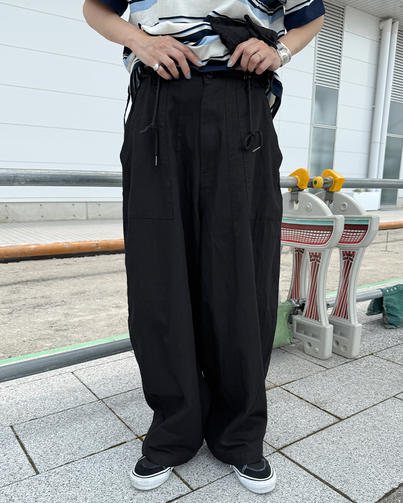 ✅ 美品 Y's THAI PANTS タイパンツ ワイド リネン ワイズ 黒 imgrc0103862555.jpg