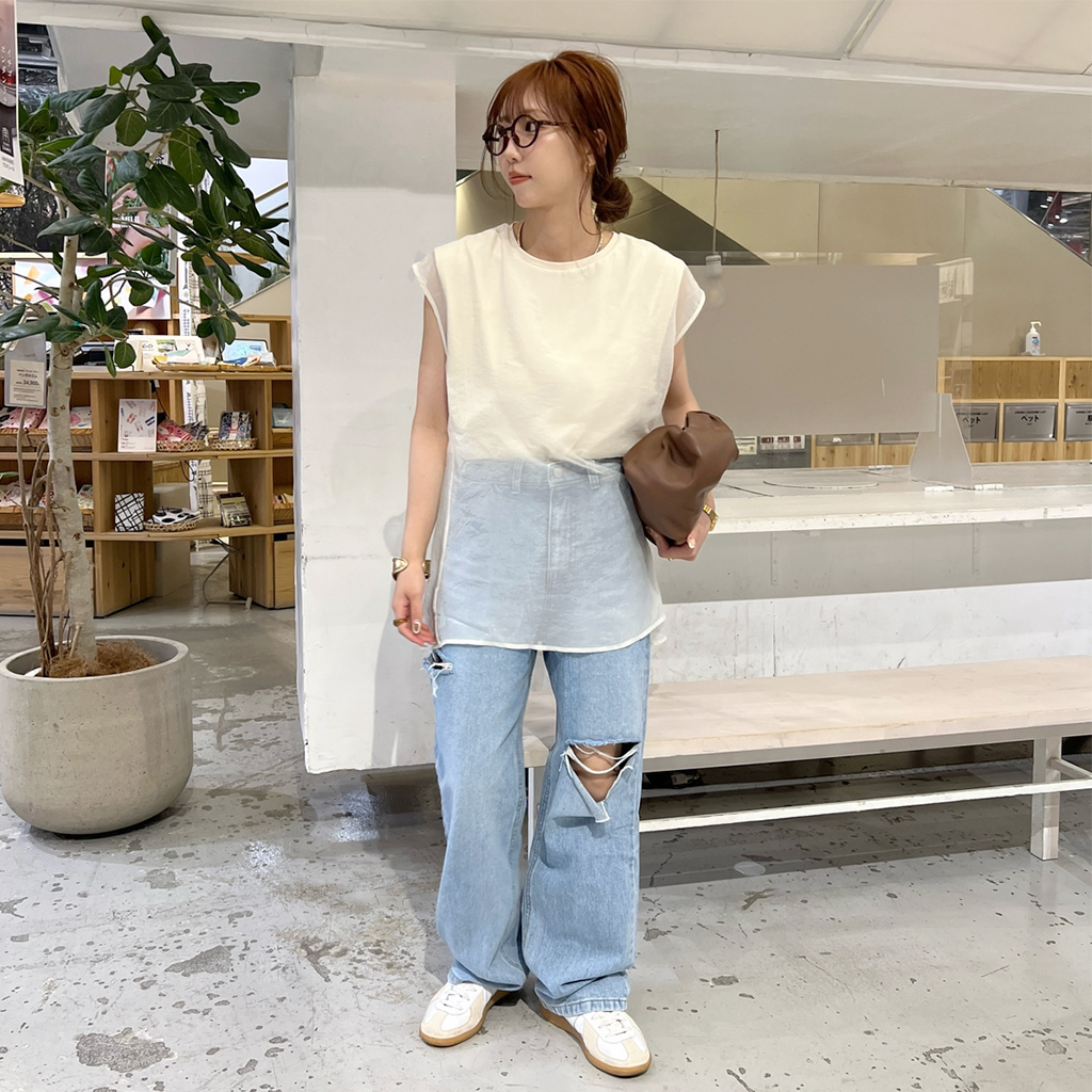 ダメージストレートデニムパンツ | ファッション通販サイト NUGU