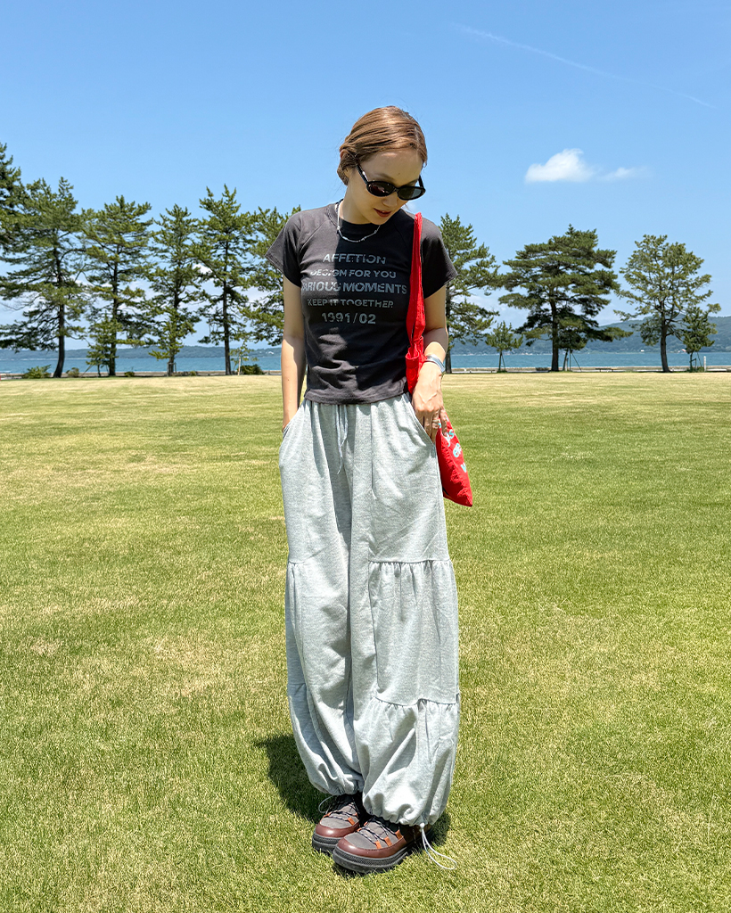 rurumu:シャーリングフリルパンツ rurumu:（ルルムウ）の「rurumu:/ルルムウ/Liberty frill Pants