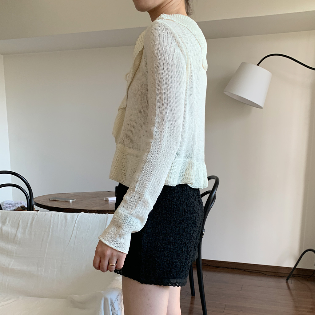 フリルニットカーディガン | ファッション通販サイト NUGU